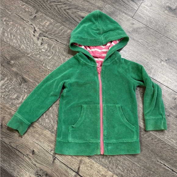 Mini Boden Other - Mini Boden Green Terrycloth Zip Up Sweatshirt